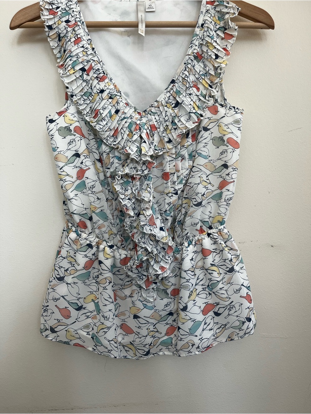 LC Lauren Conrad women’s peplum sleeveless top XS